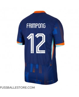 Günstige Niederlande Jeremie Frimpong #12 Auswärtstrikot EM 2024 Kurzarm